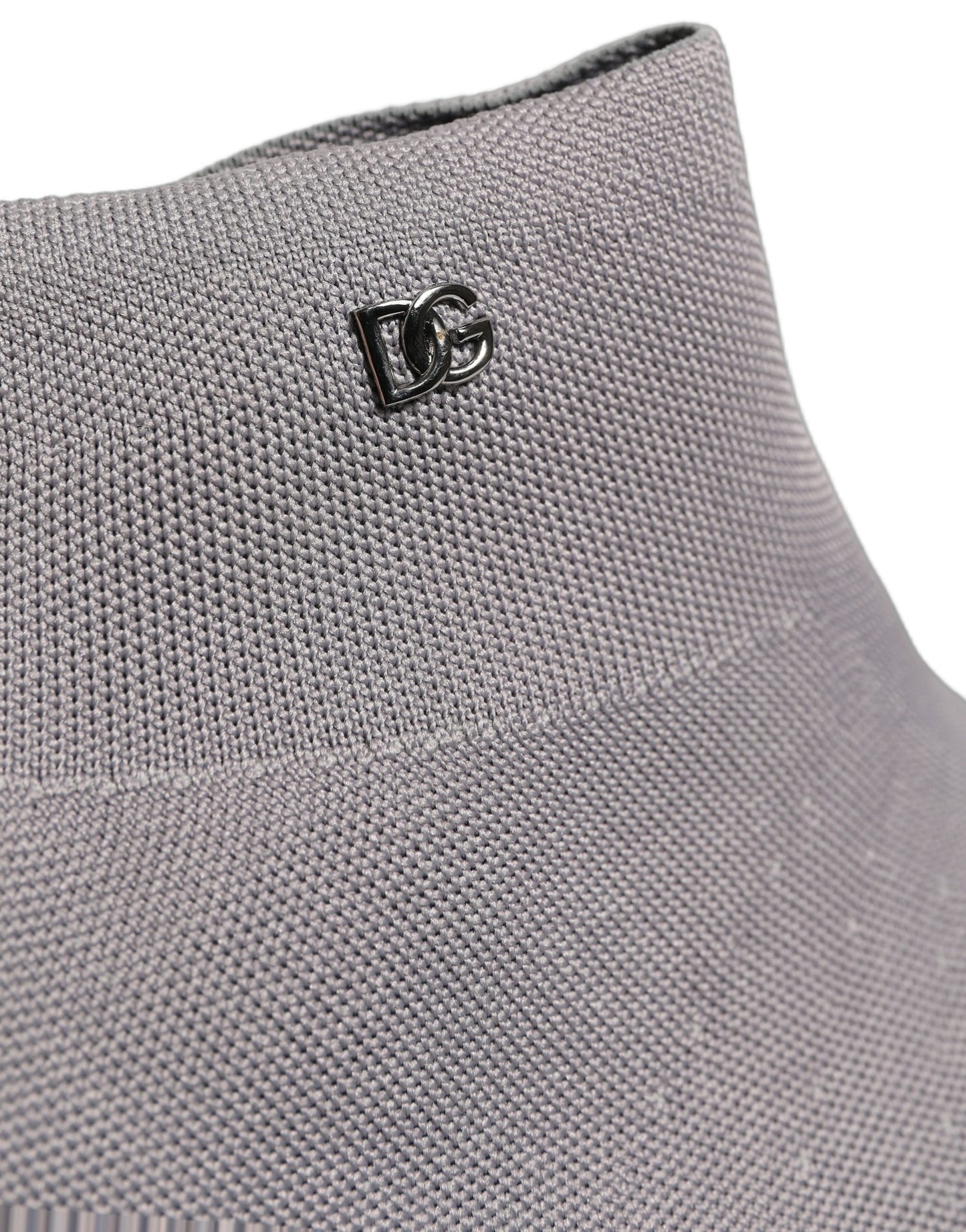 Dolce & Gabbana Gray Stretch Mesh Men Ankle Boots Shoes Dolce & Gabbana