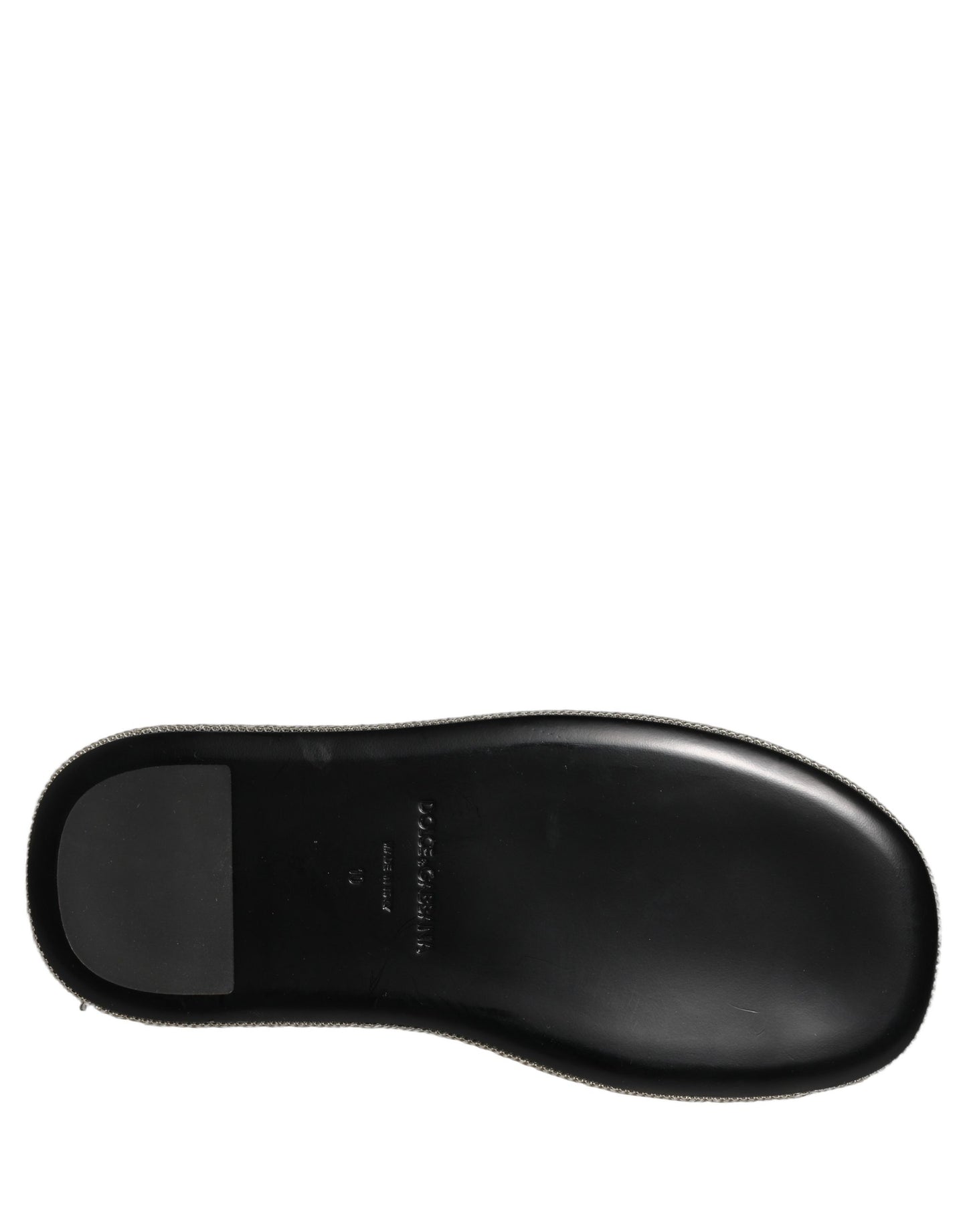 Dolce & Gabbana Black Crystal Embellished Platform Men Slides Shoes Dolce & Gabbana