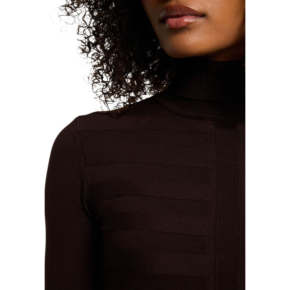Morgan De Toi Brown Viscose Turtleneck Morgan De Toi