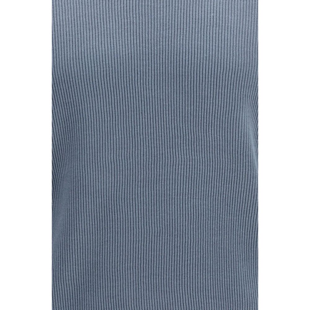 Brunello Cucinelli Blue Cotton Polo Shirt Brunello Cucinelli