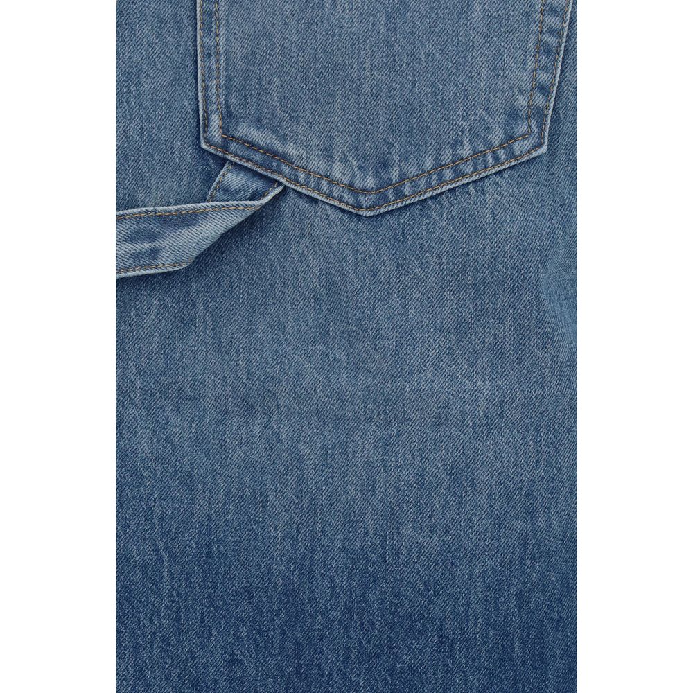 7FOR Blue Cotton Bermuda Shorts 7FOR
