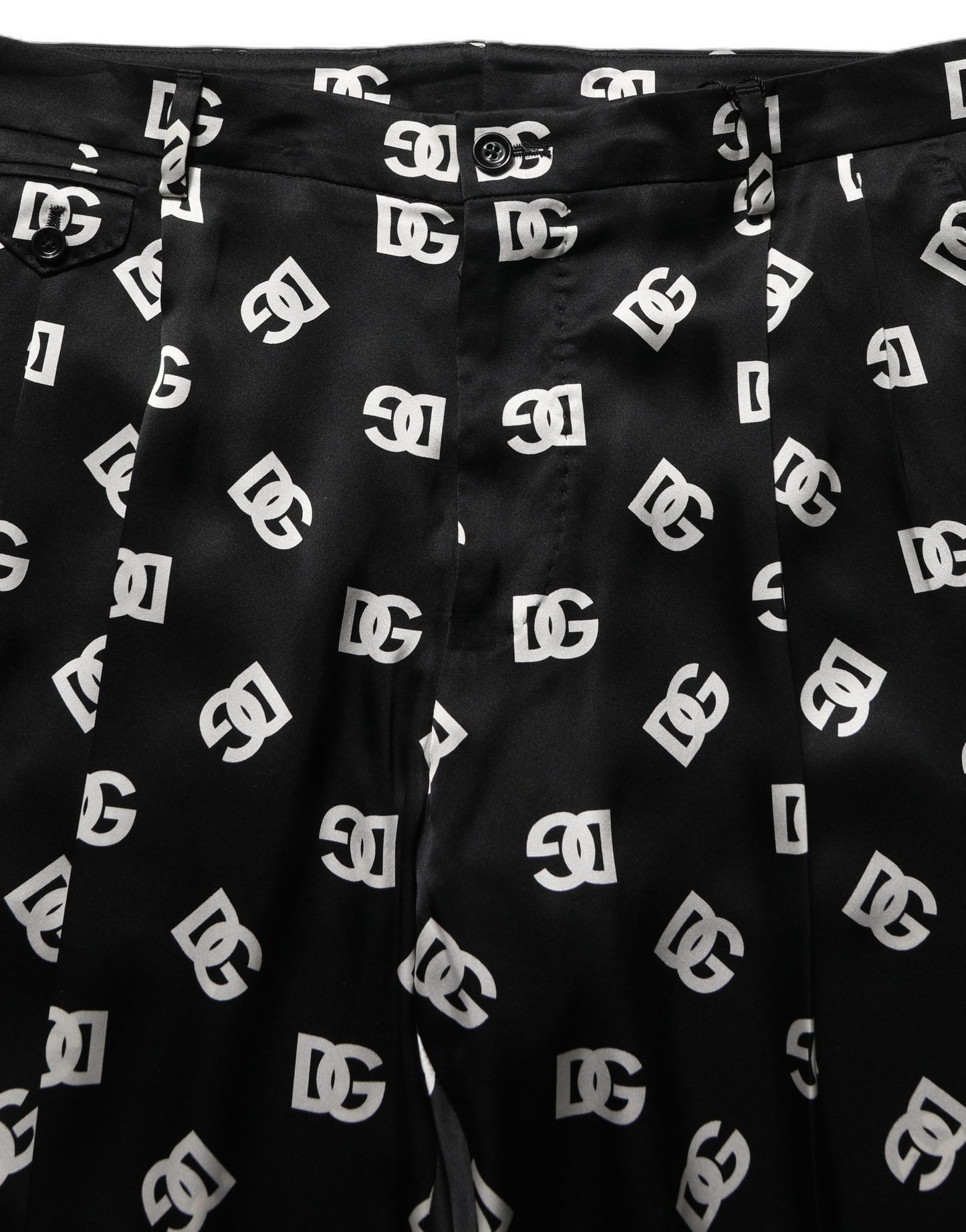 Dolce & Gabbana Black Silk Skinny Leg Dress Men Trouser Pants Dolce & Gabbana