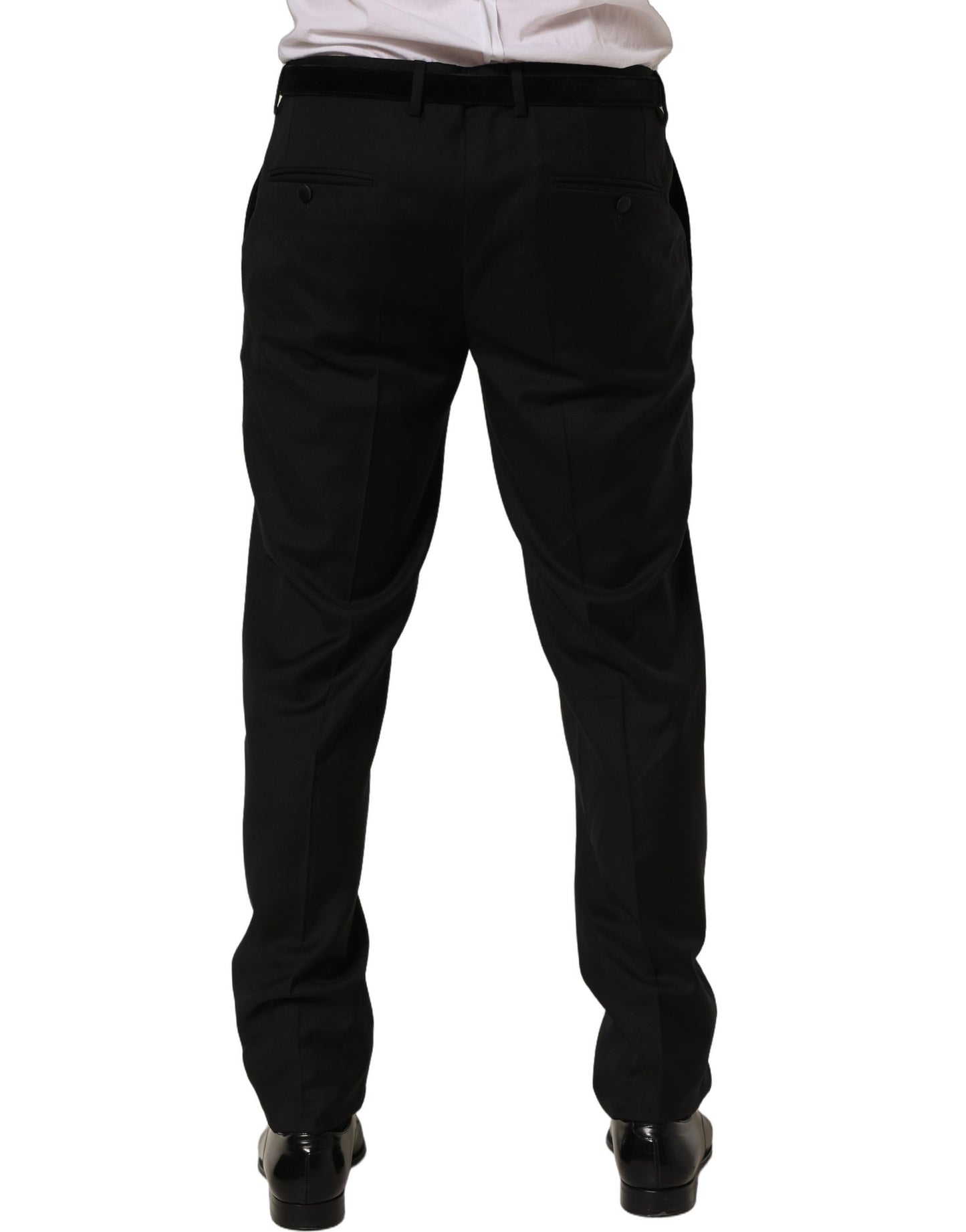 Dolce & Gabbana Black Wool Skinny Leg Dress Trouser Pants Dolce & Gabbana