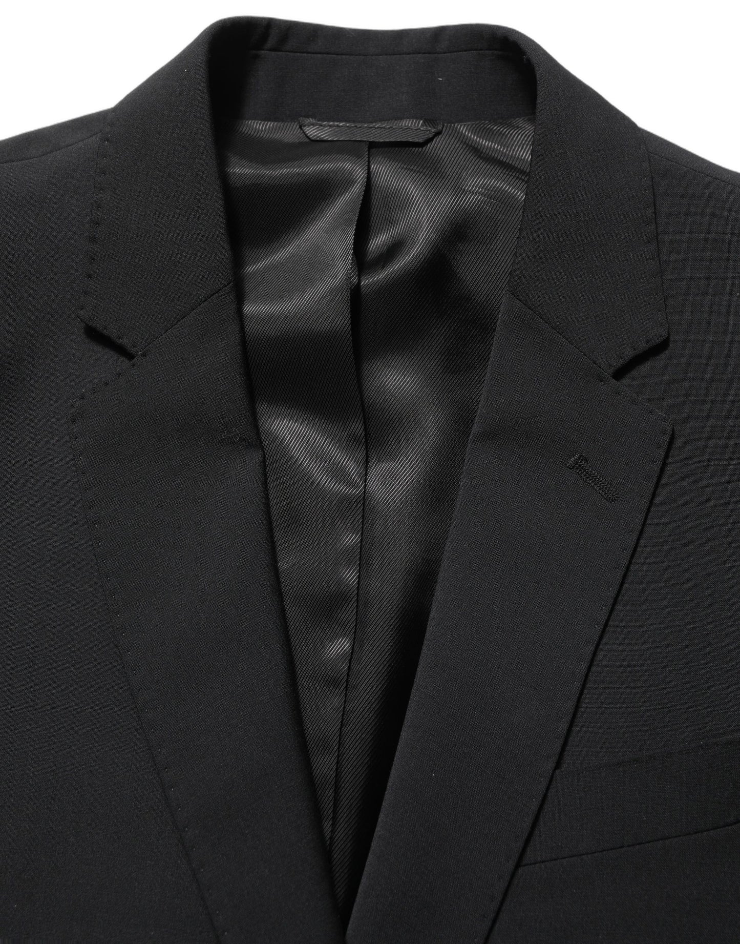 Dolce & Gabbana Black Wool Slim Fit Formal 2 Piece Men Suit Dolce & Gabbana