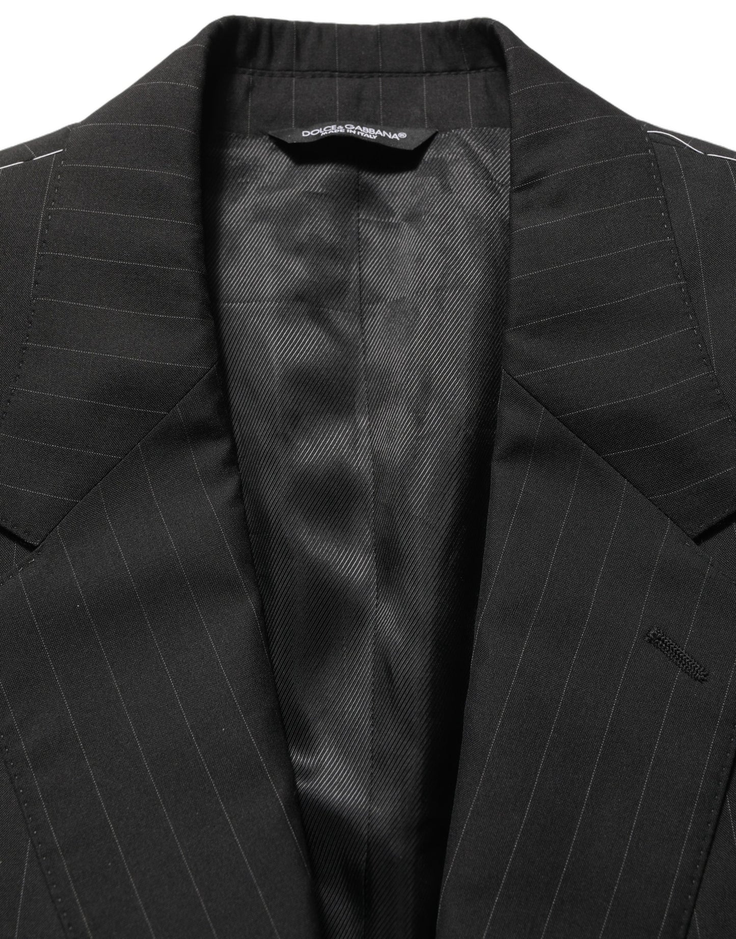 Dolce & Gabbana Black Stripes Slim Fit Formal 3 Piece Suit Dolce & Gabbana
