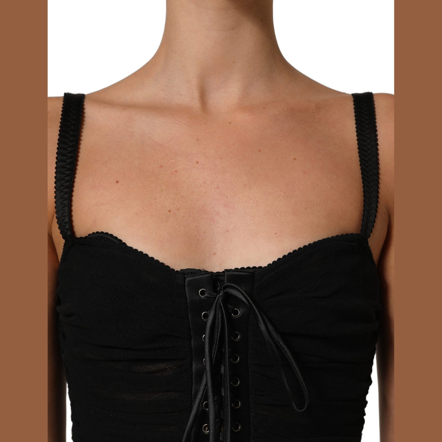 Dolce & Gabbana Black Bodycon Fitted Corset Style Mini Dress Dolce & Gabbana