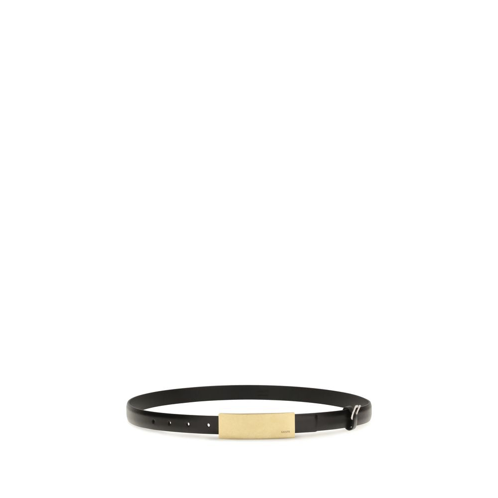 Khaite Black Calf Leather Bos Taurus Regular Belt Khaite