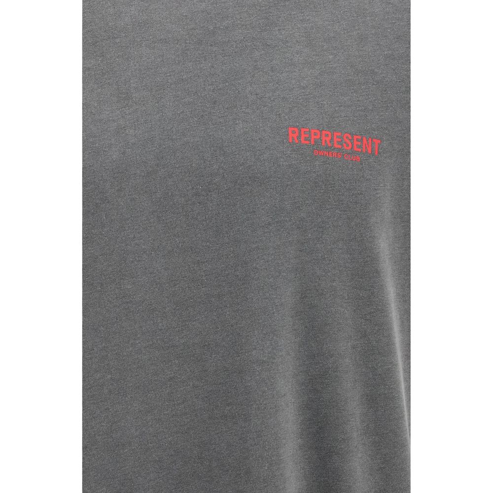 Represent Gray Cotton T-Shirt Represent