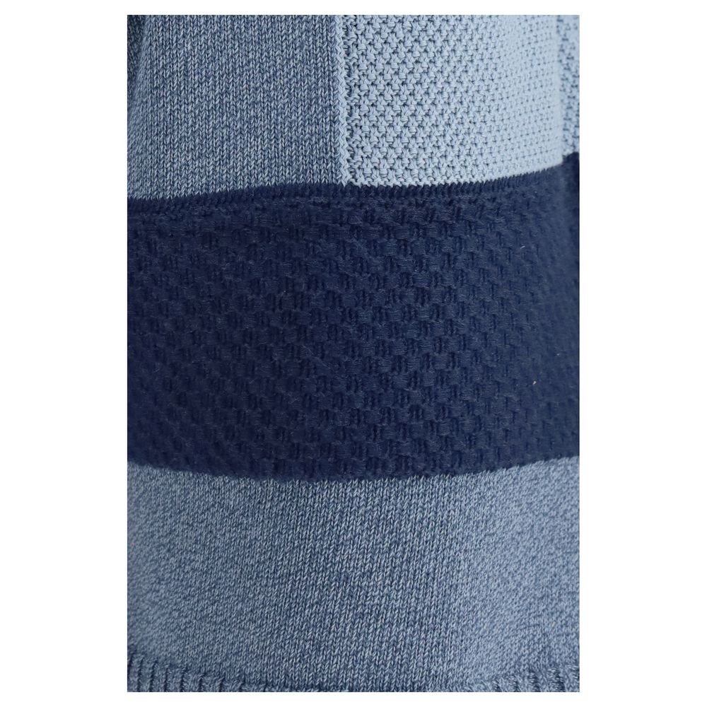 Laneus Blue Cotton Bermuda Shorts Laneus