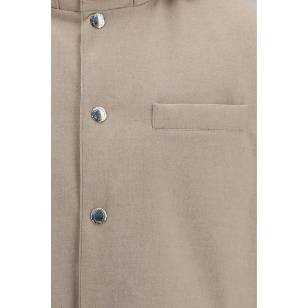 Brunello Cucinelli Beige Wool Oves Aries Sleeveless Jacket Brunello Cucinelli