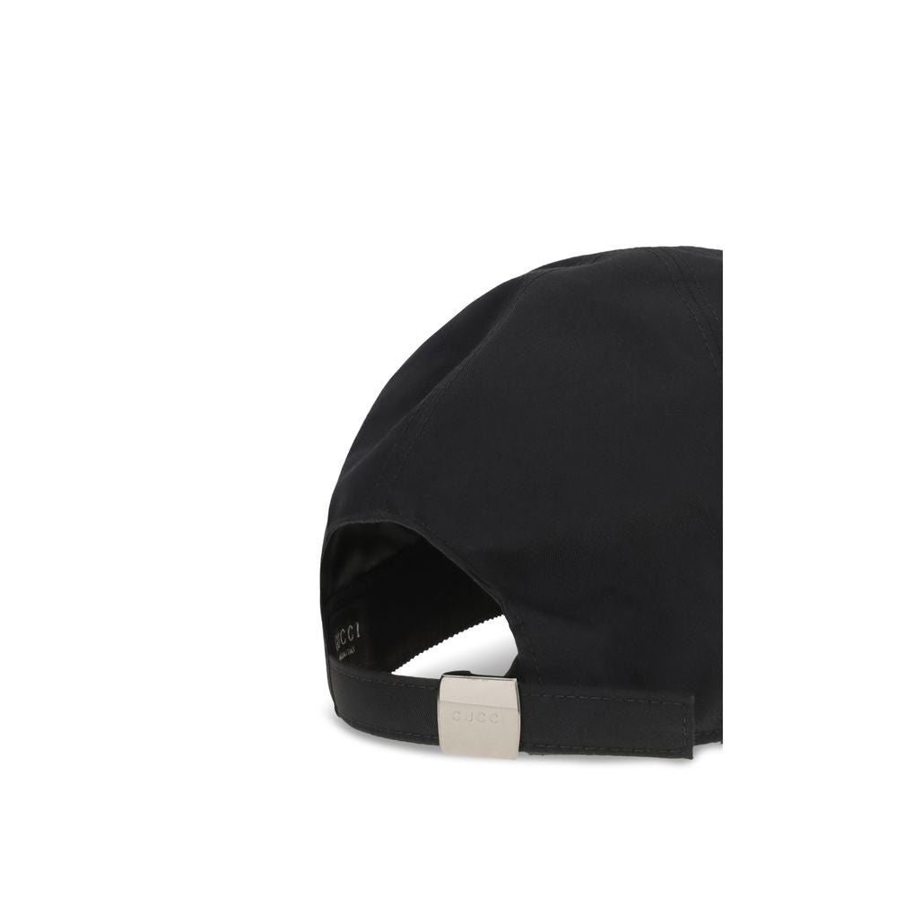 Gucci Black Cotton Cap Baseball Hat Gucci