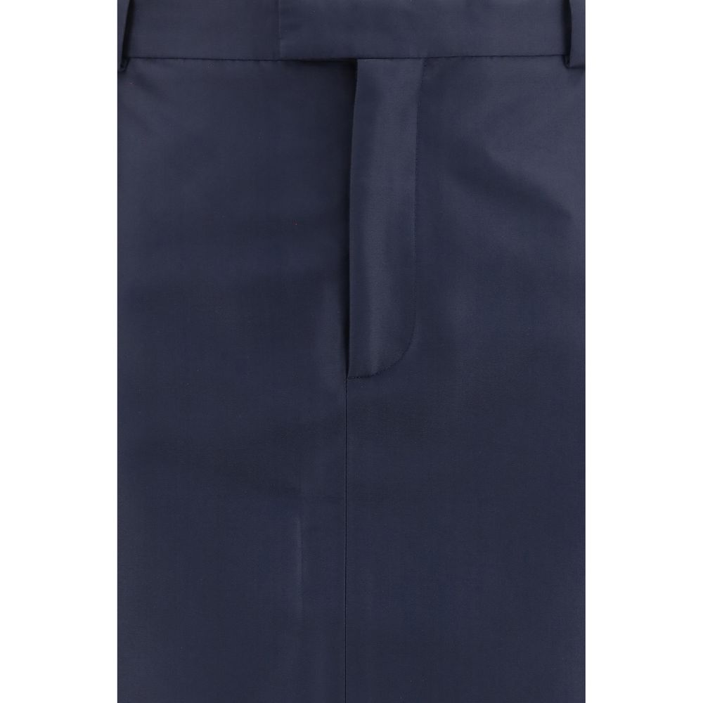 Gucci Blue Silk Skirt Gucci