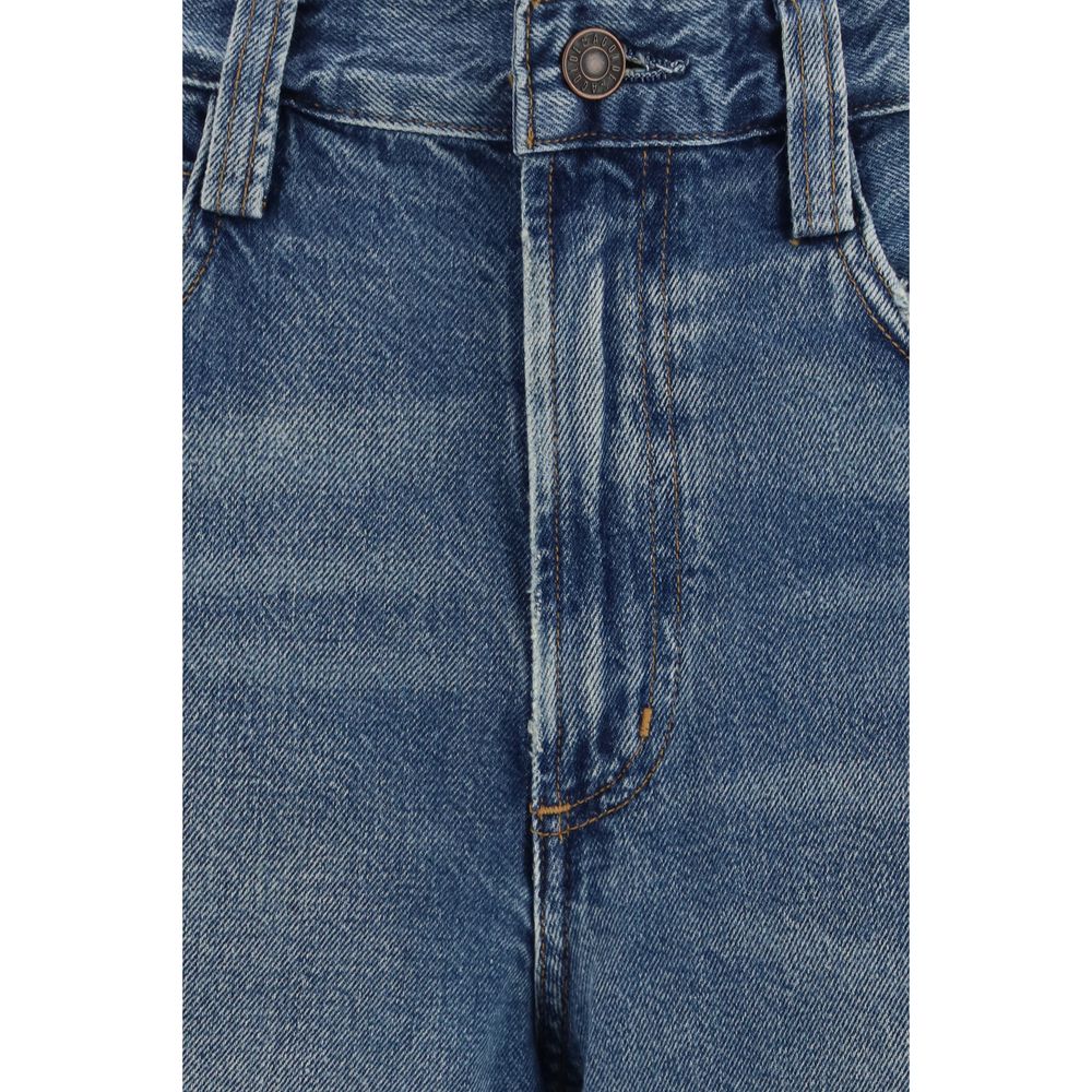 Agolde Blue Cotton Relaxed Fit Jeans Agolde