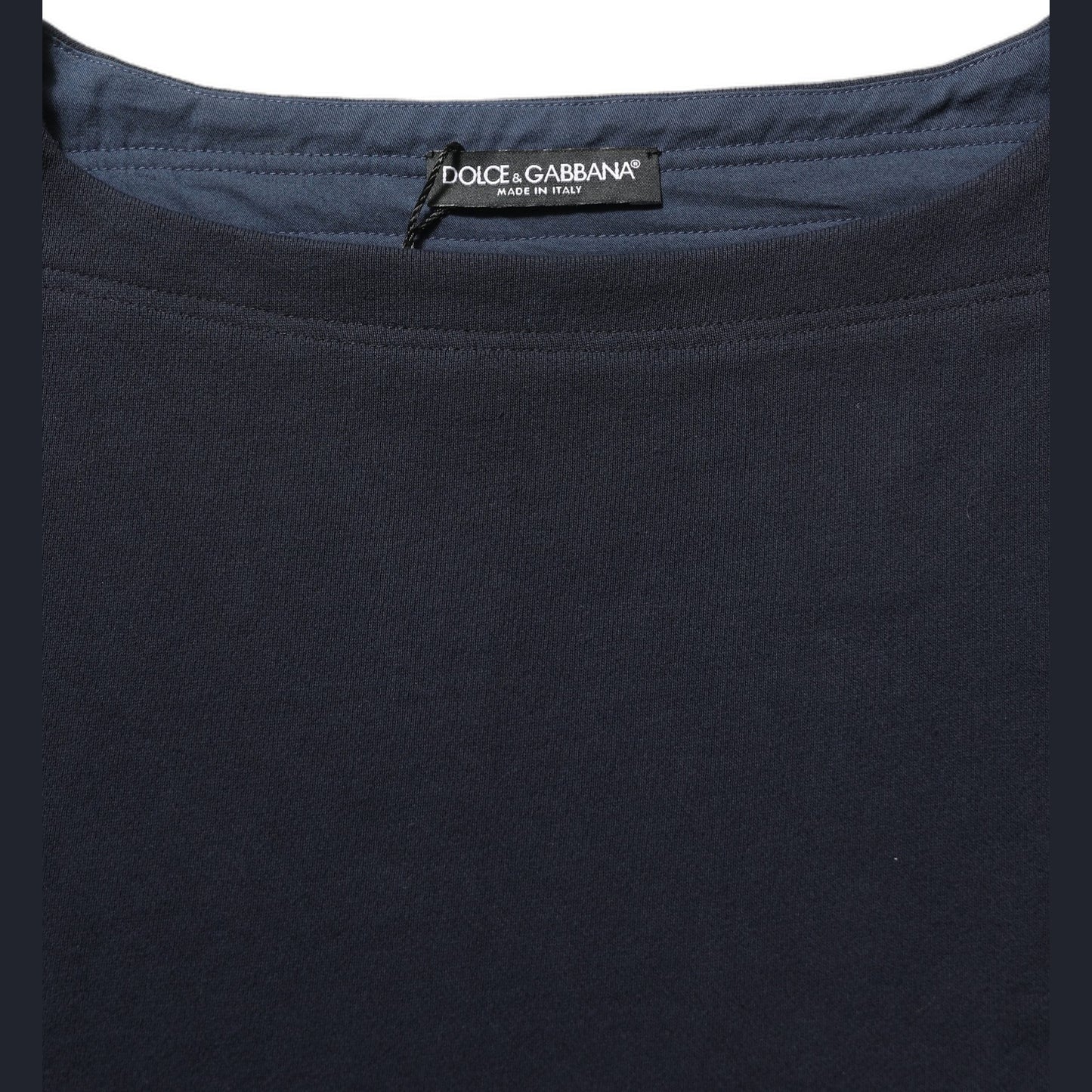 Dolce & Gabbana Dark Blue Logo Cotton Sweatshirt Sweater