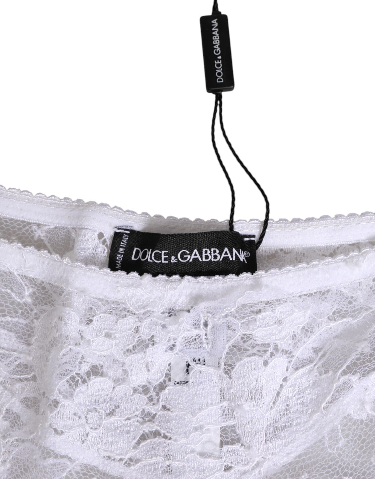 Dolce & Gabbana White Floral Lace Low Rise Panty Underwear Dolce & Gabbana