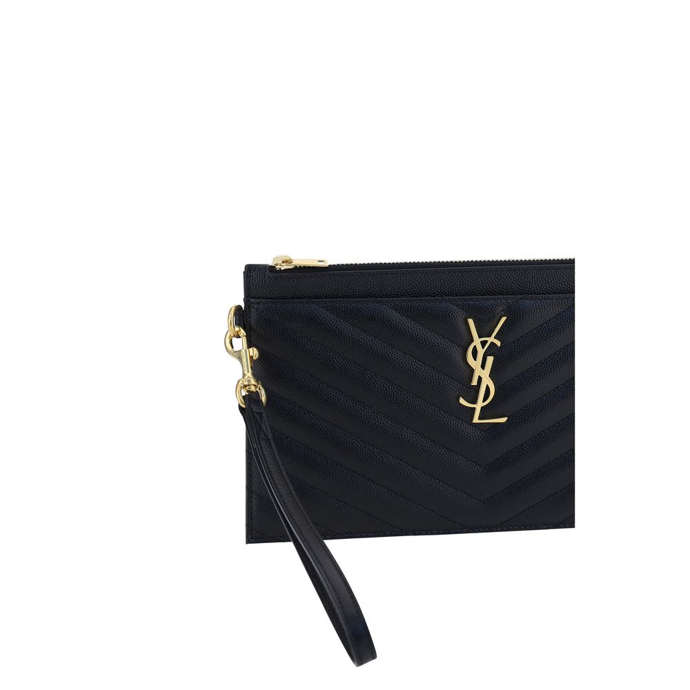 Saint Laurent Black Calf Leather Bos Taurus Wallet Saint Laurent