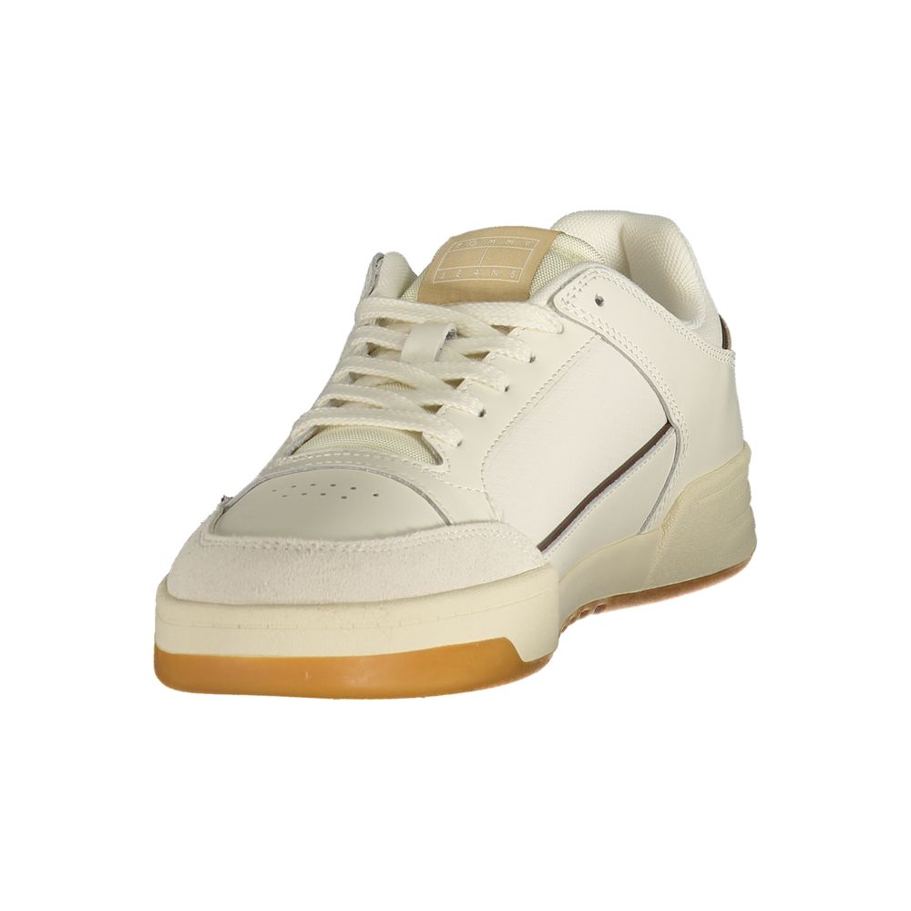 Tommy Hilfiger White Polyurethane Men's Sneaker Tommy Hilfiger