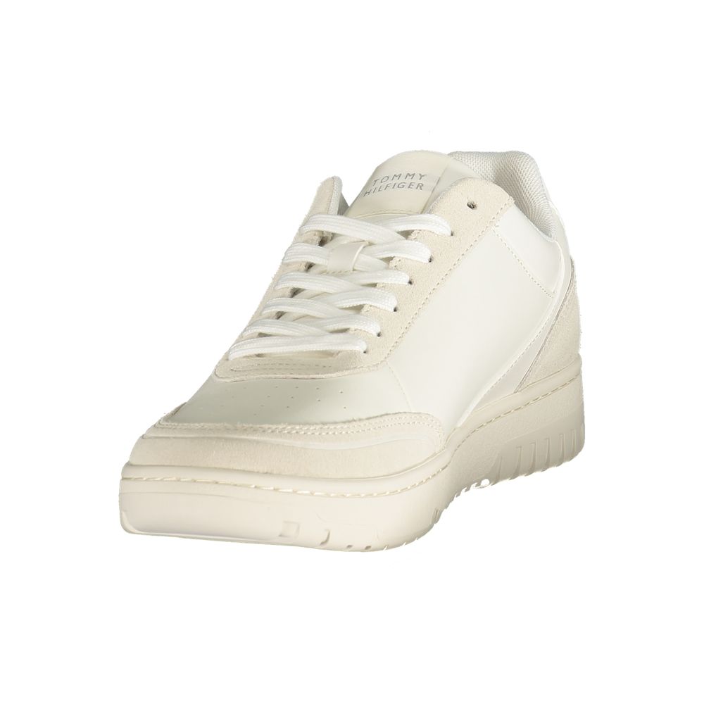 Tommy Hilfiger White Polyurethane Men's Sneaker Tommy Hilfiger