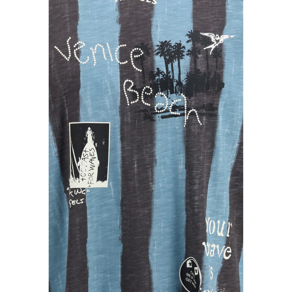 Palm Angels Blue Cotton Sportswear Palm Angels
