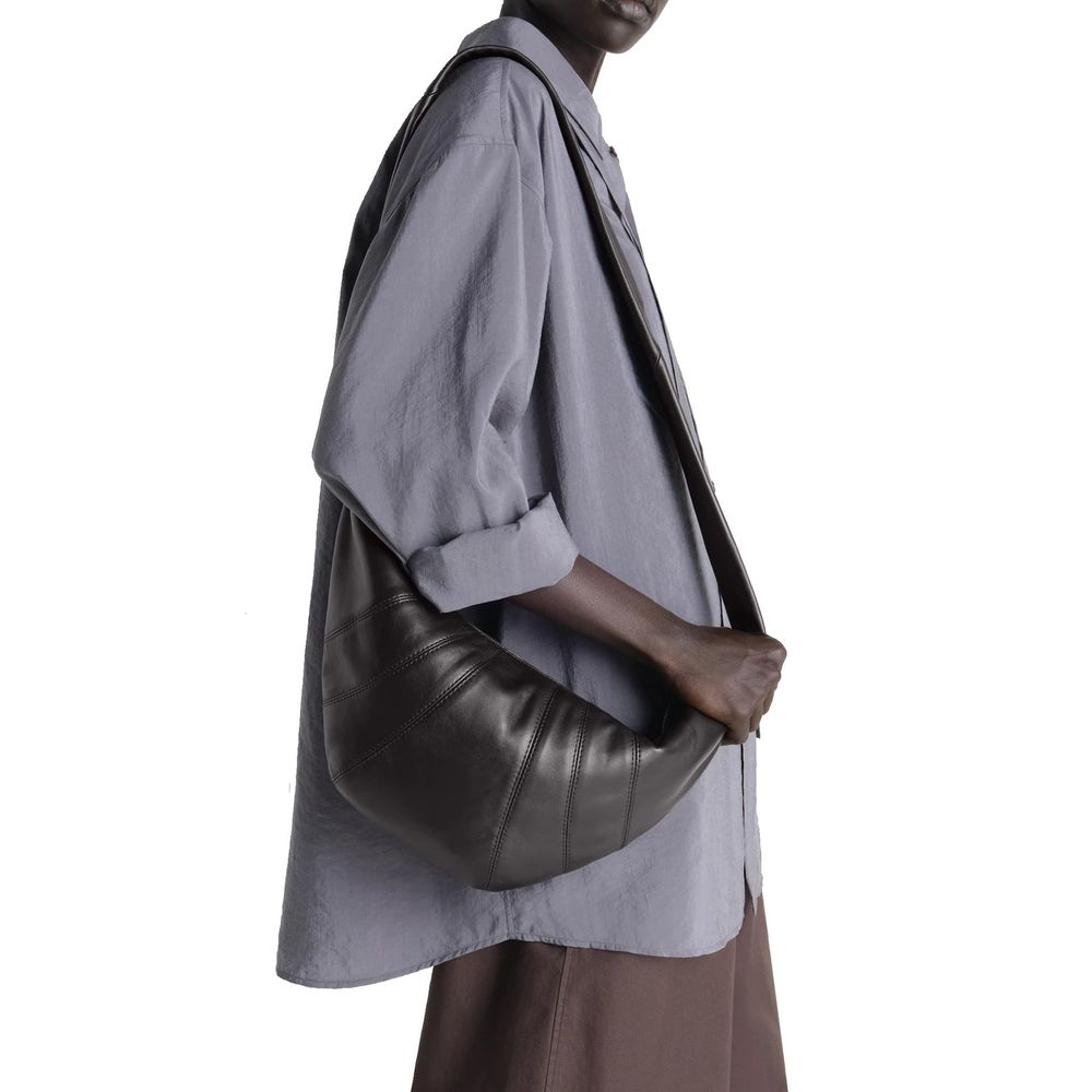 Lemaire Brown Lamb Leather Shoulder Bag Lemaire