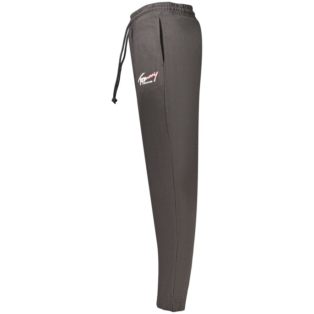 Tommy Hilfiger Black Cotton Mens Trousers Tommy Hilfiger