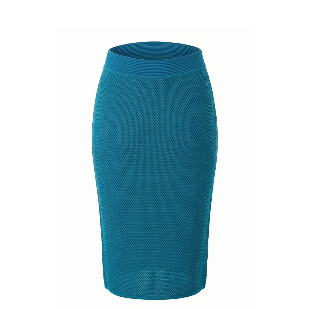 Malo Blue Silk Women Skirt Malo