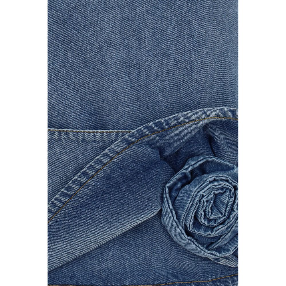 Magda Butrym Blue Cotton Casual Dress Magda Butrym