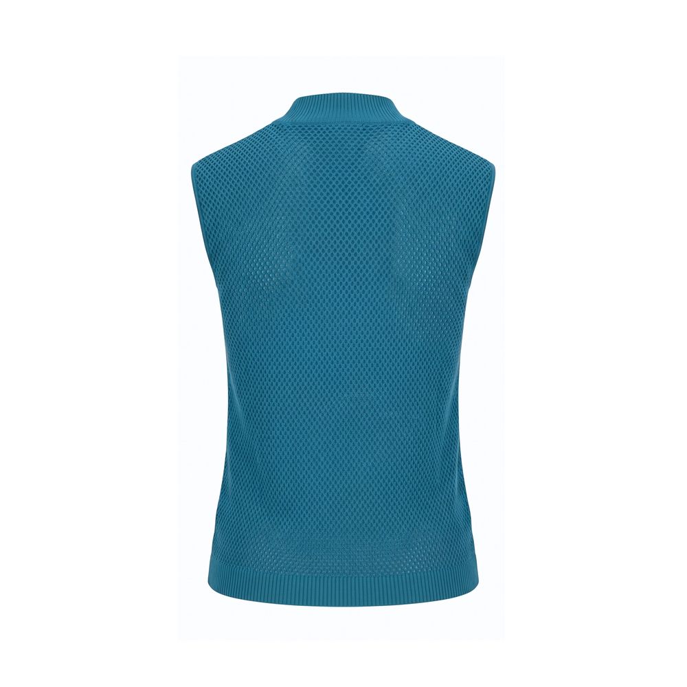 Malo Blue Silk Women Sweater Malo