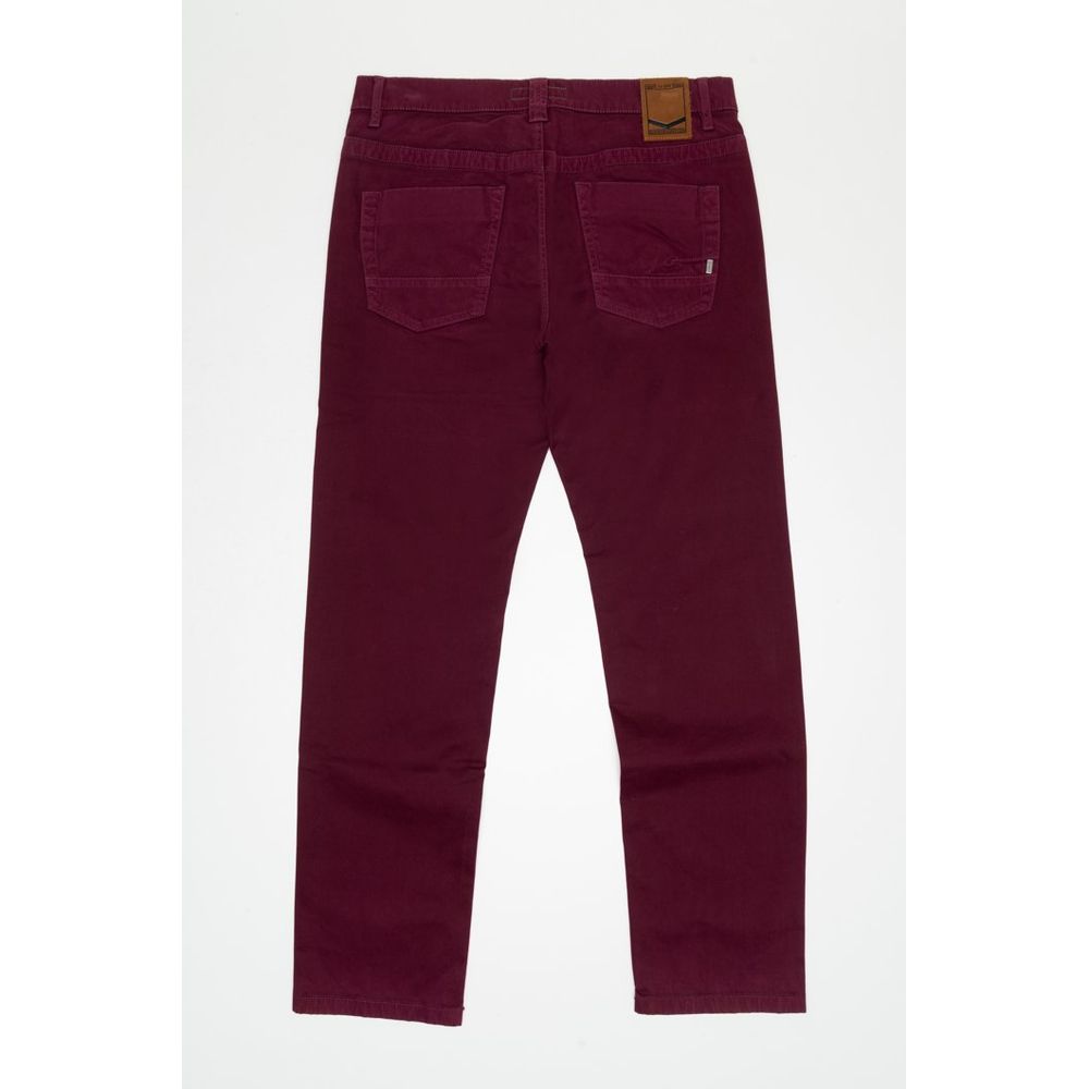 Bikkembergs Bordeaux Cotton Slim Fit Jeans Bikkembergs
