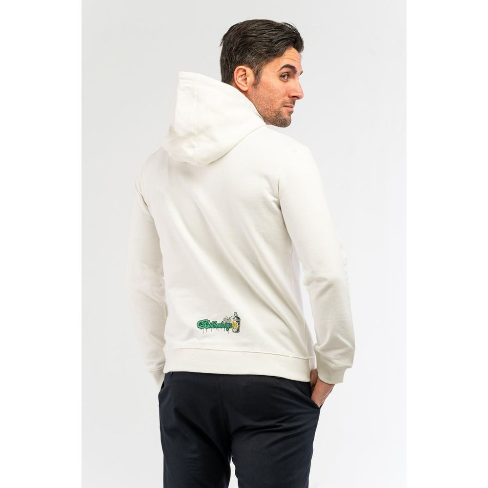 Bikkembergs White Cotton Sweatshirt Bikkembergs