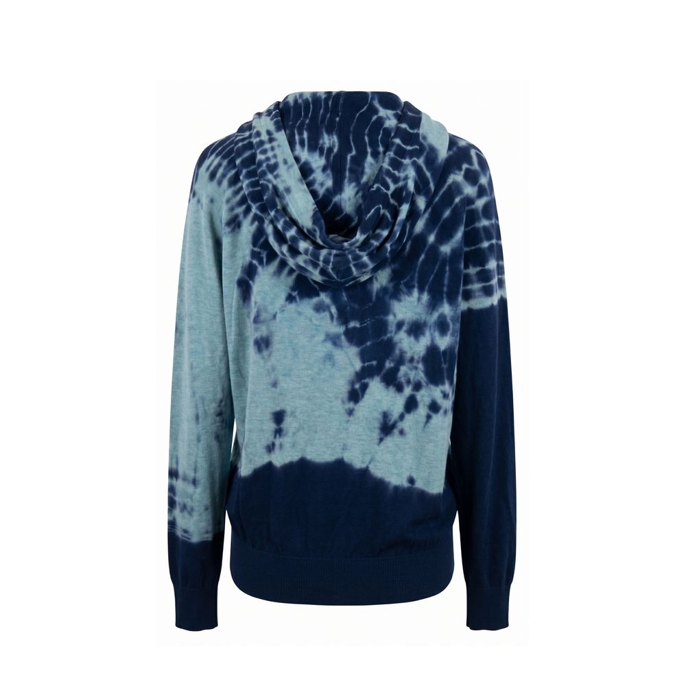 Malo Blue Cotton Women Sweatshirt Malo