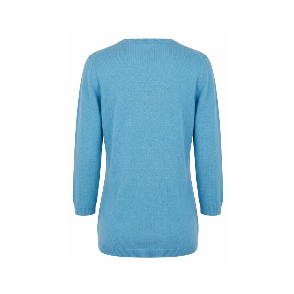 Malo Blue Silk Women Sweater Malo