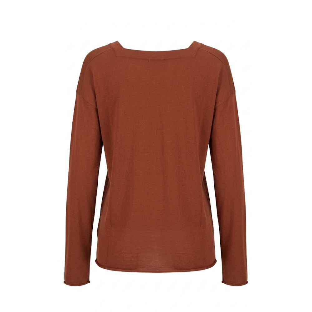 Malo Brown Cotton Women's Sweater Malo