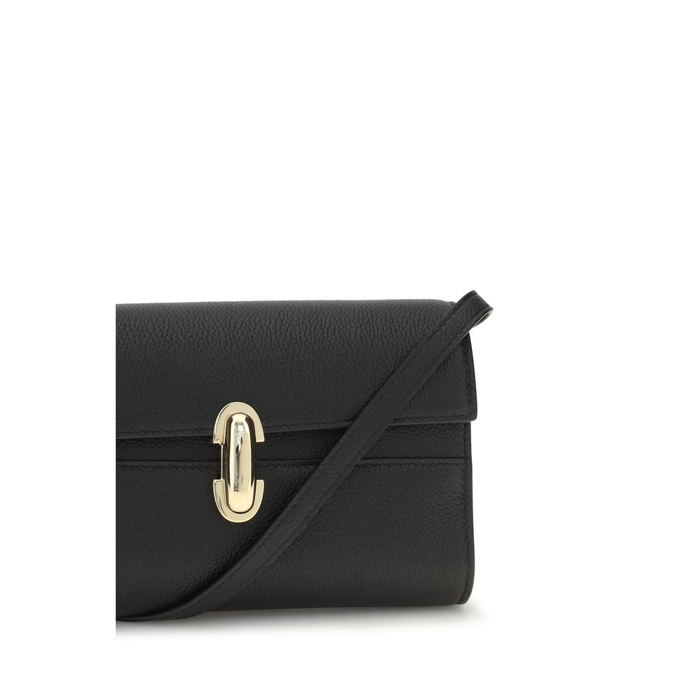 Savette Black Calf Leather Bos Taurus Shoulder Bag Savette