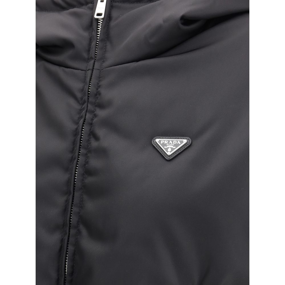 Prada Black Recycled Polyamide Shell Jacket Prada