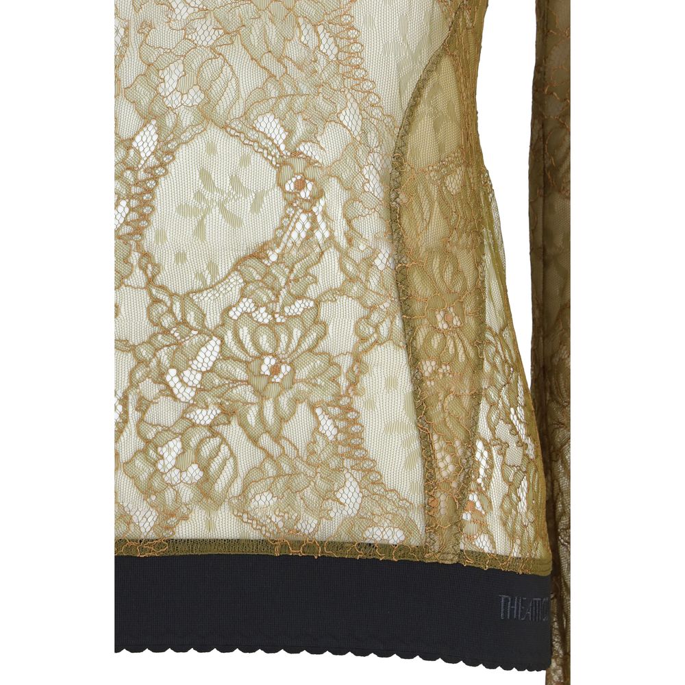 The Attico Bicolor Polyamide Blouse The Attico