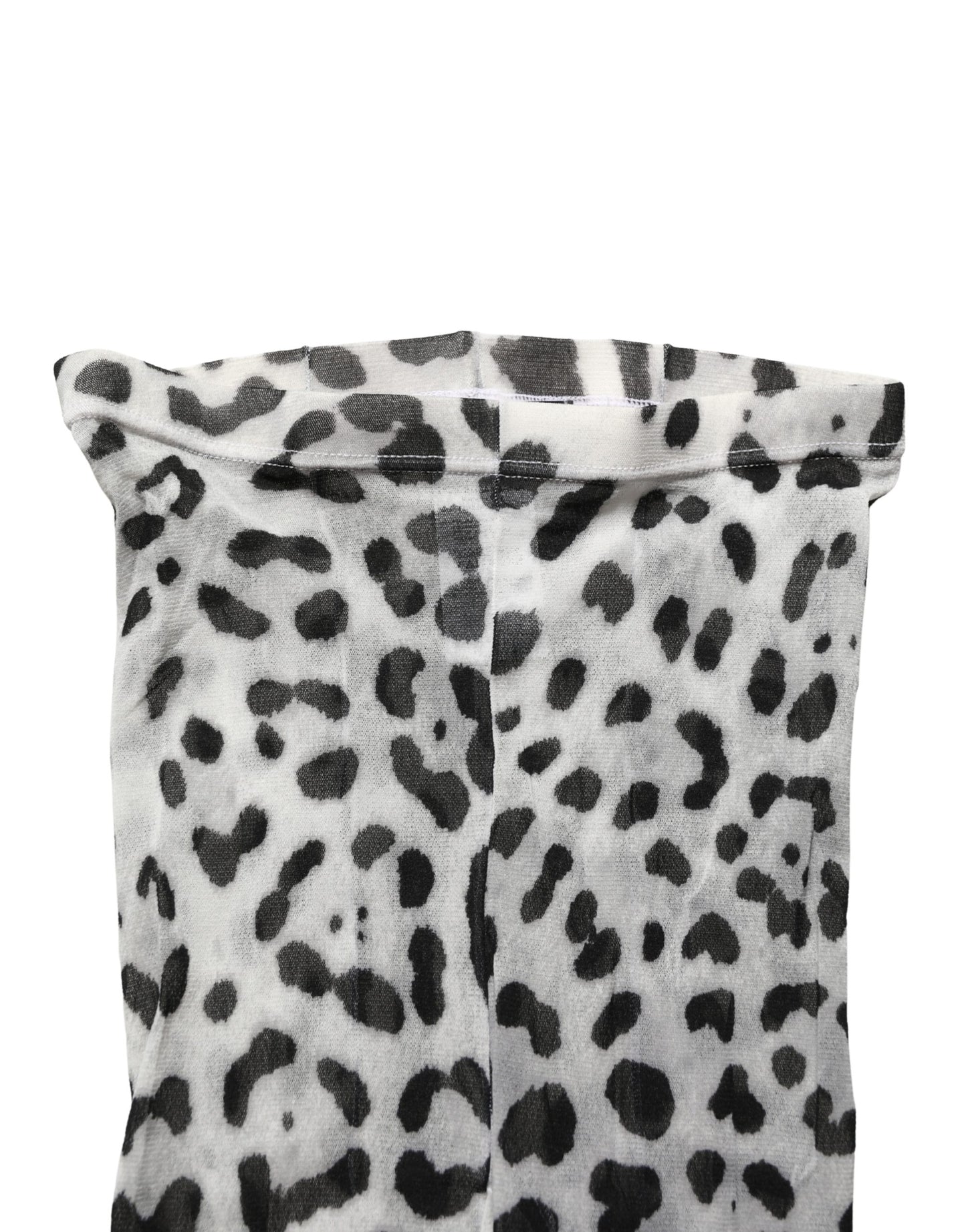 Dolce & Gabbana Gray Leopard Nylon Tights Stocking Pantyhose Socks Dolce & Gabbana