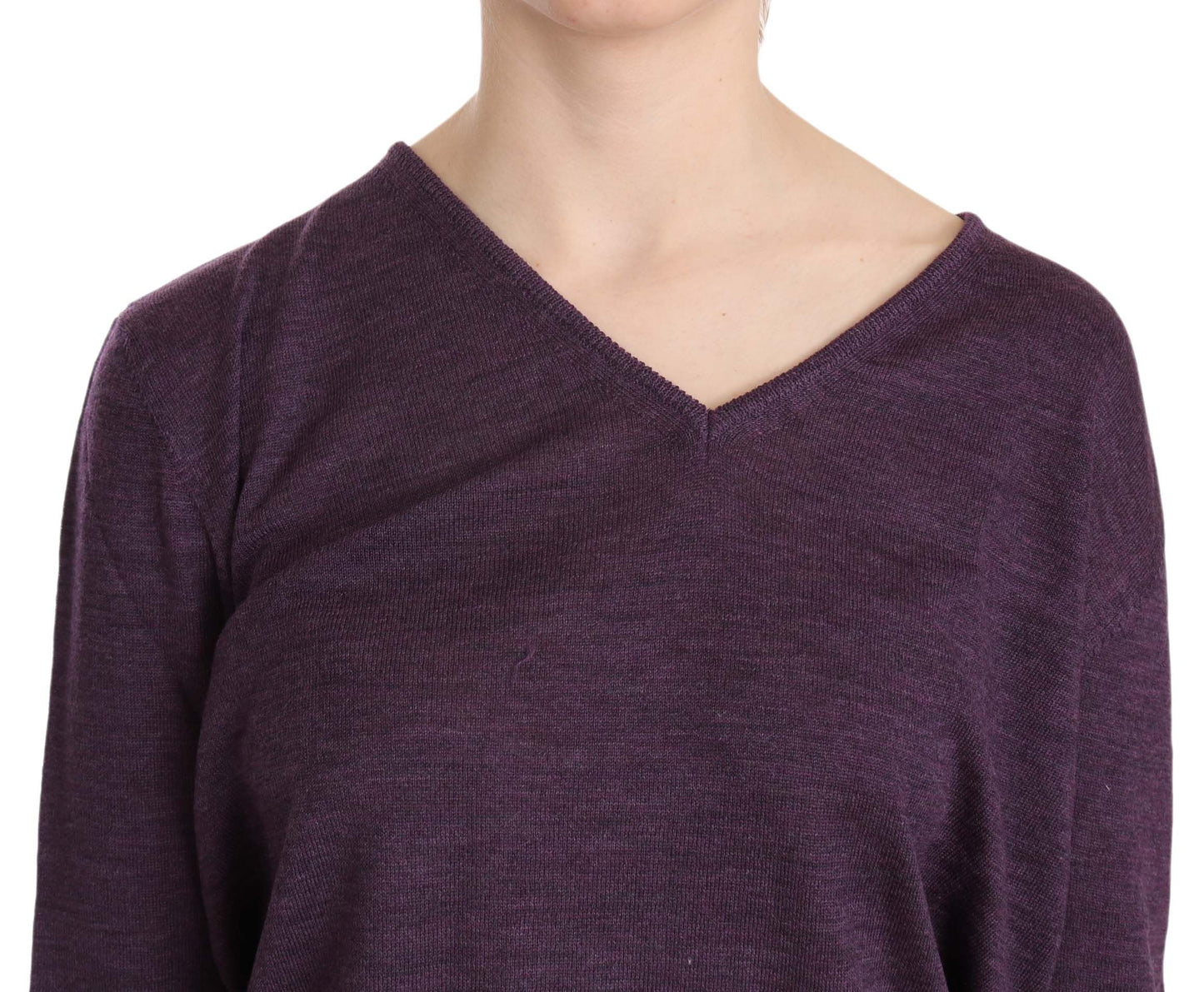 BYBLOS Purple V-neck Long Sleeve Pullover Top BYBLOS