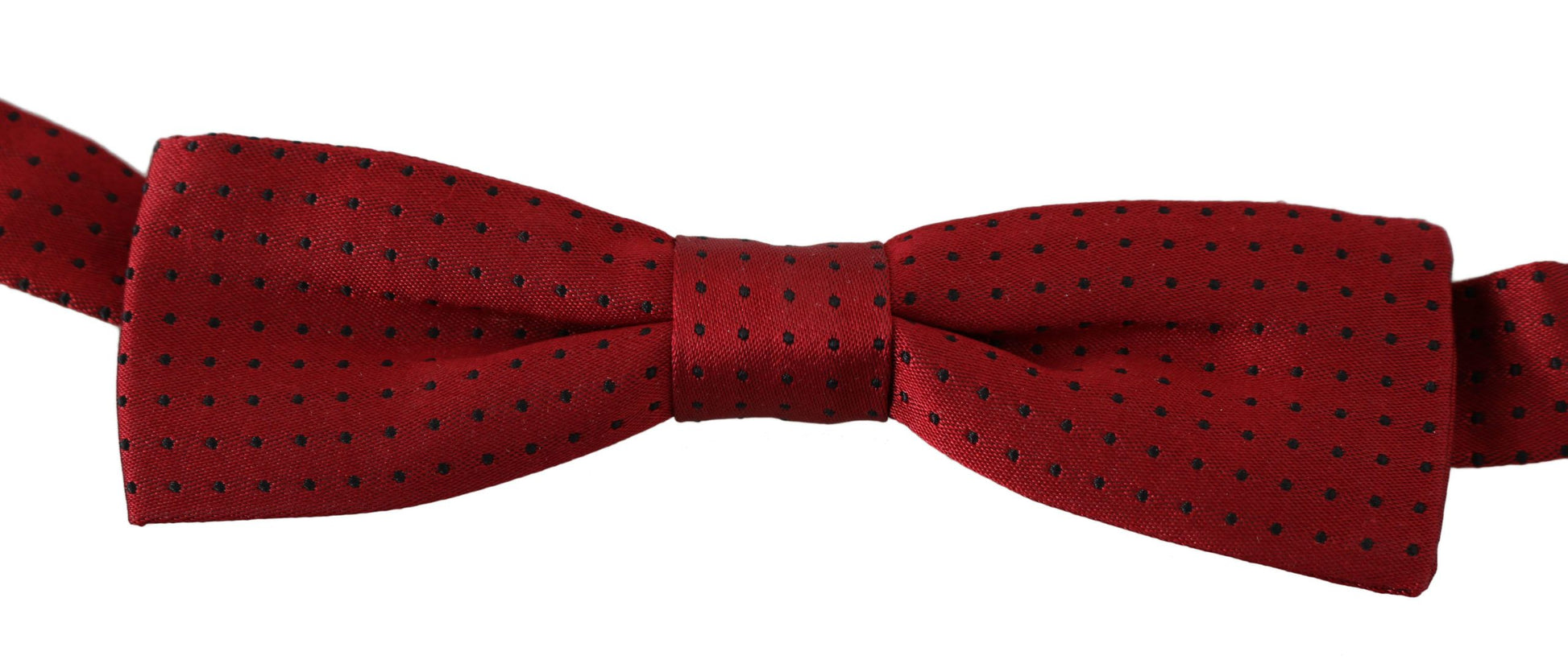 Dolce & Gabbana Red Dotted Silk Adjustable Neck Papillon Bow Tie Dolce & Gabbana
