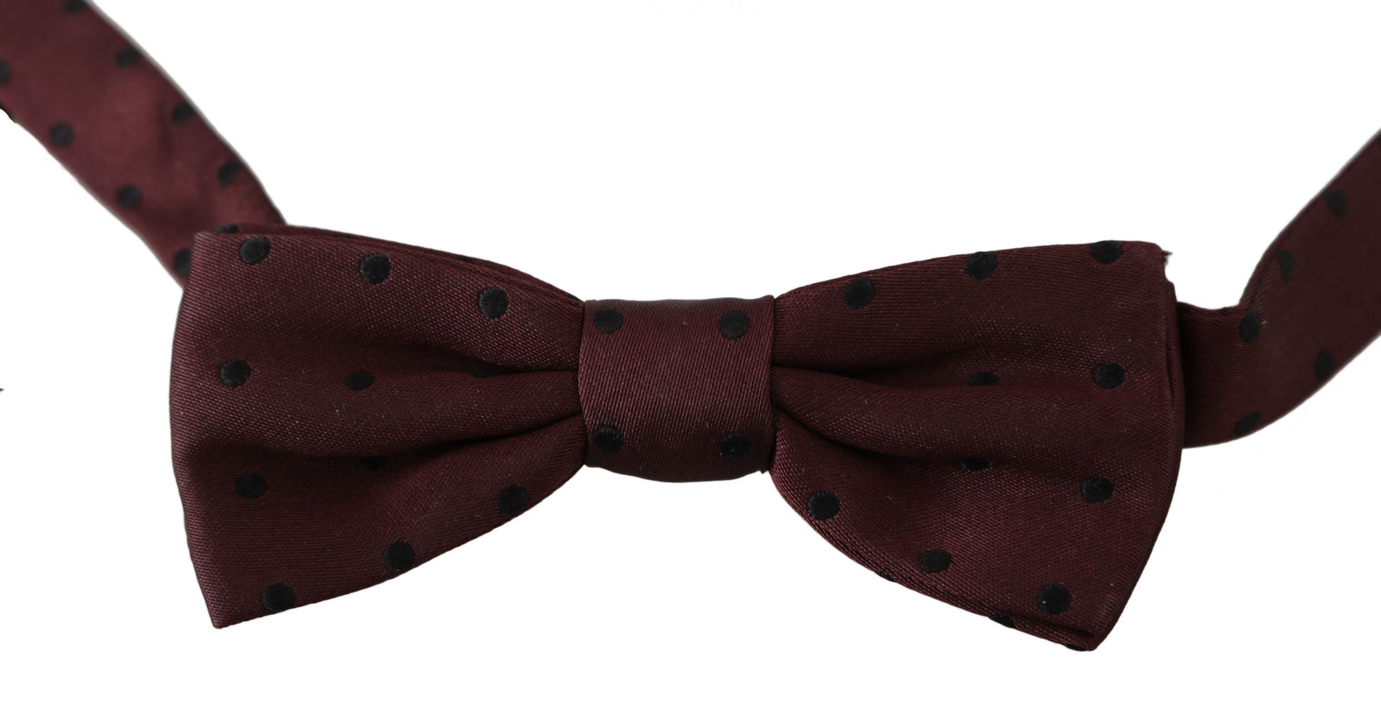 Dolce & Gabbana Purple Dotted Silk Adjustable Neck Papillon Bow Tie Dolce & Gabbana