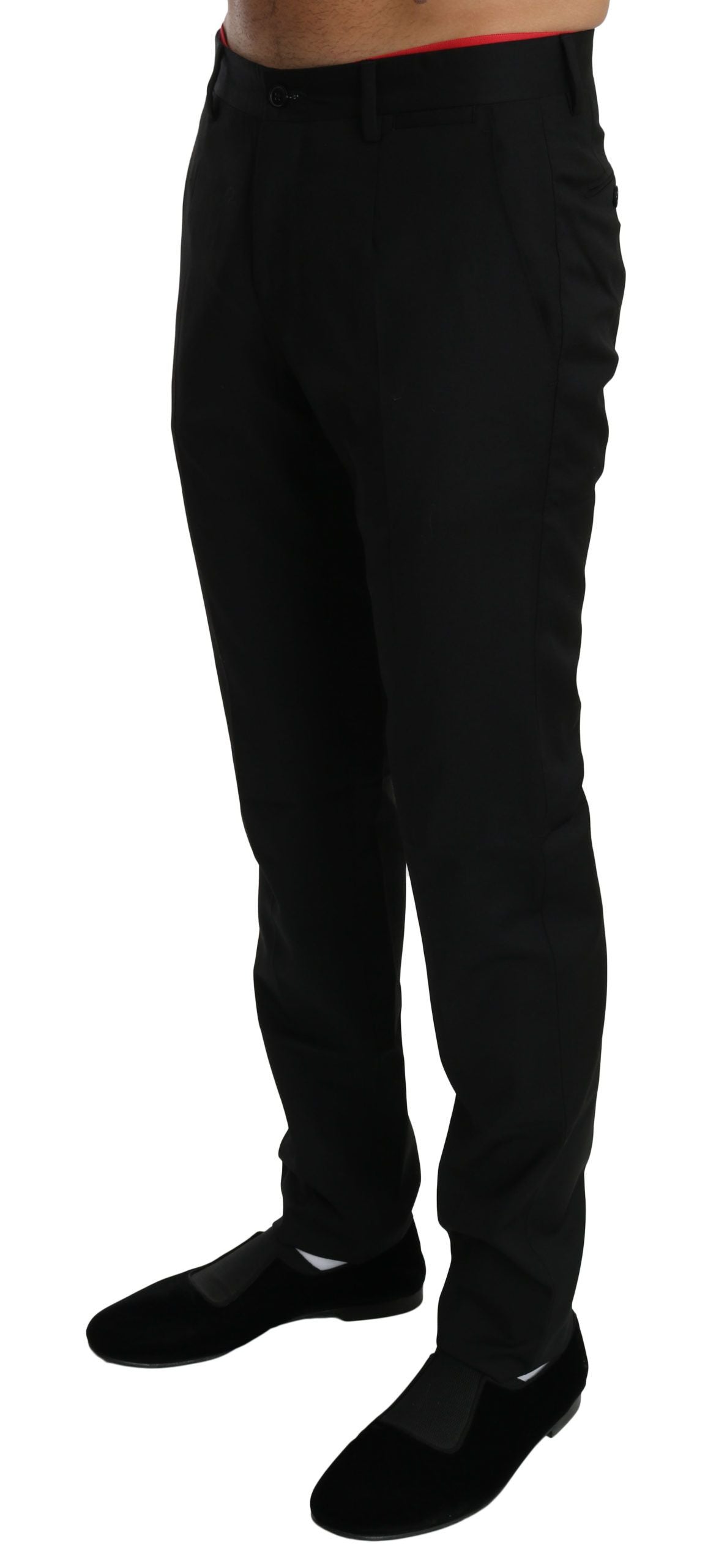 Dolce & Gabbana Black Dress Formal Trouser Mens Wool Pants Dolce & Gabbana