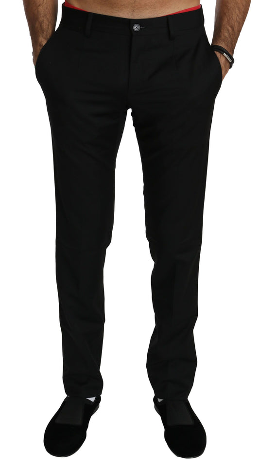 Dolce & Gabbana Black Dress Formal Trouser Mens Wool Pants Dolce & Gabbana