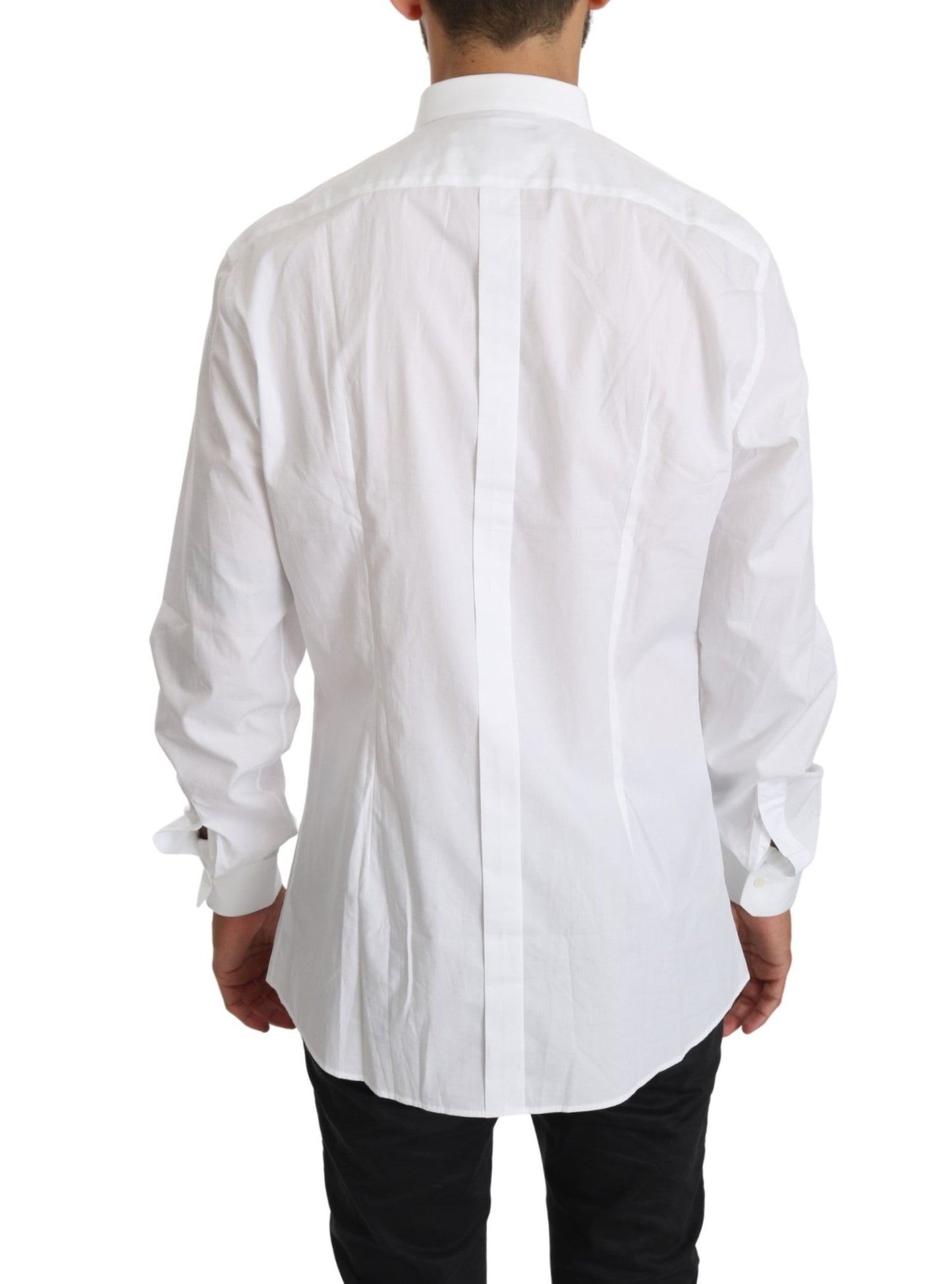 Dolce & Gabbana White Cotton Long Sleeve Top Shirt Dolce & Gabbana