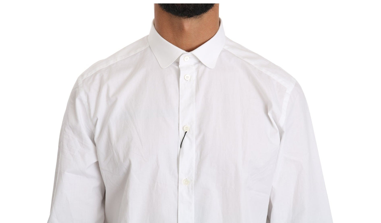 Dolce & Gabbana White Cotton Long Sleeve Top Shirt Dolce & Gabbana