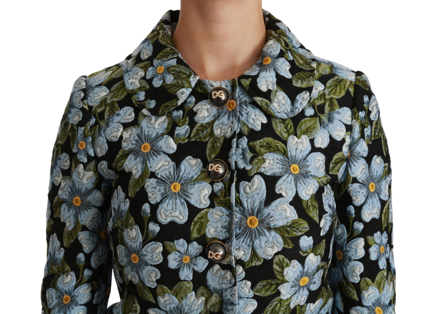 Dolce & Gabbana Multicolor Floral Blazer Coat Polyester Jacket Dolce & Gabbana