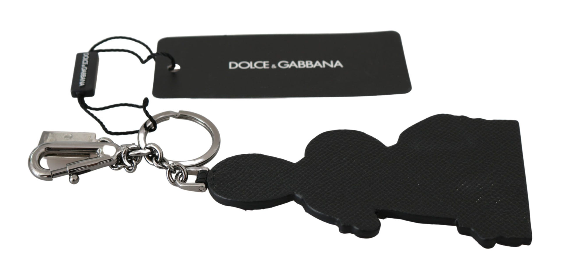 Dolce & Gabbana Leather Dominico Stefano #DGFAMILY Logo Badge Keychain Dolce & Gabbana