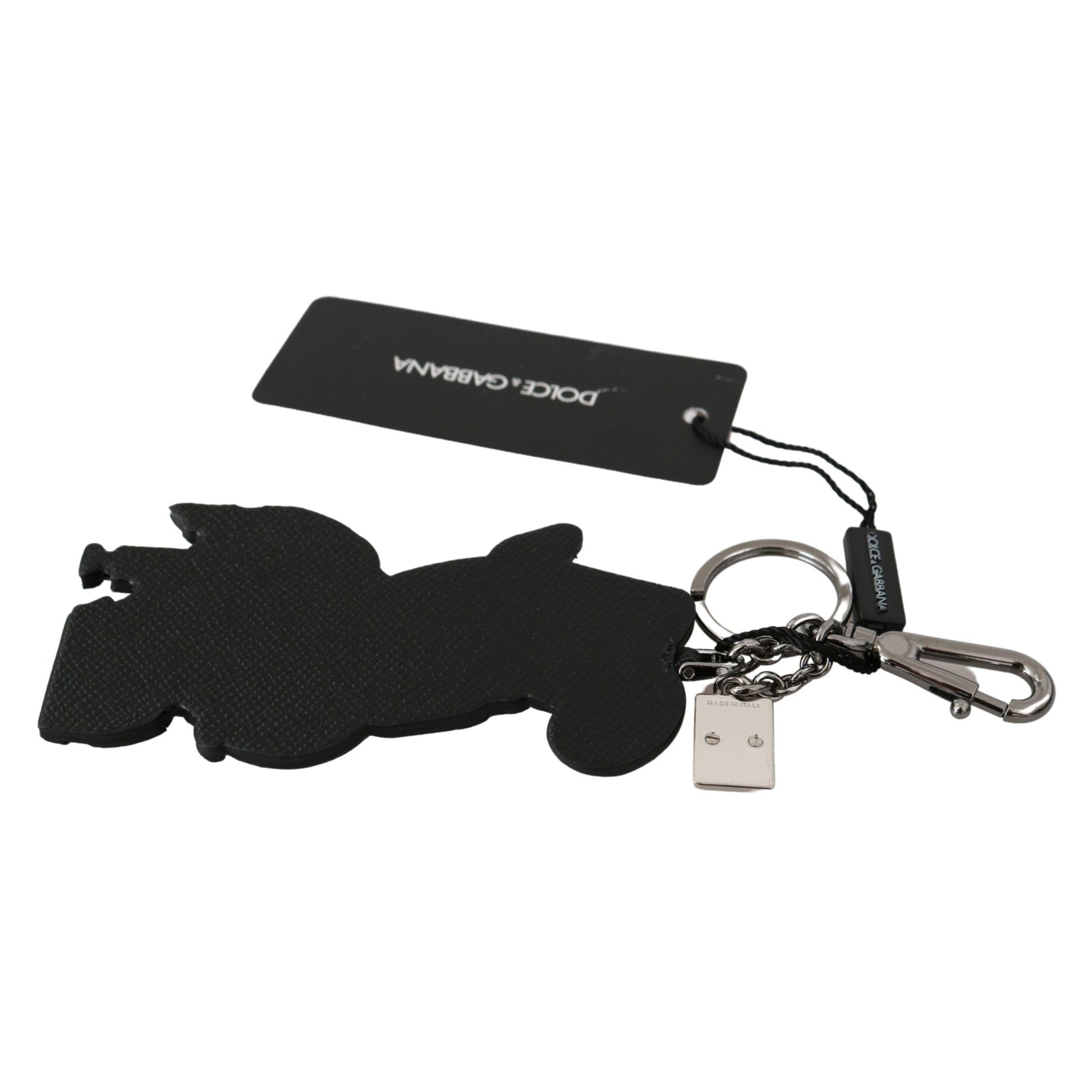 Dolce & Gabbana Leather Dominico Stefano SICILY WESTERN Badge Keychain Dolce & Gabbana