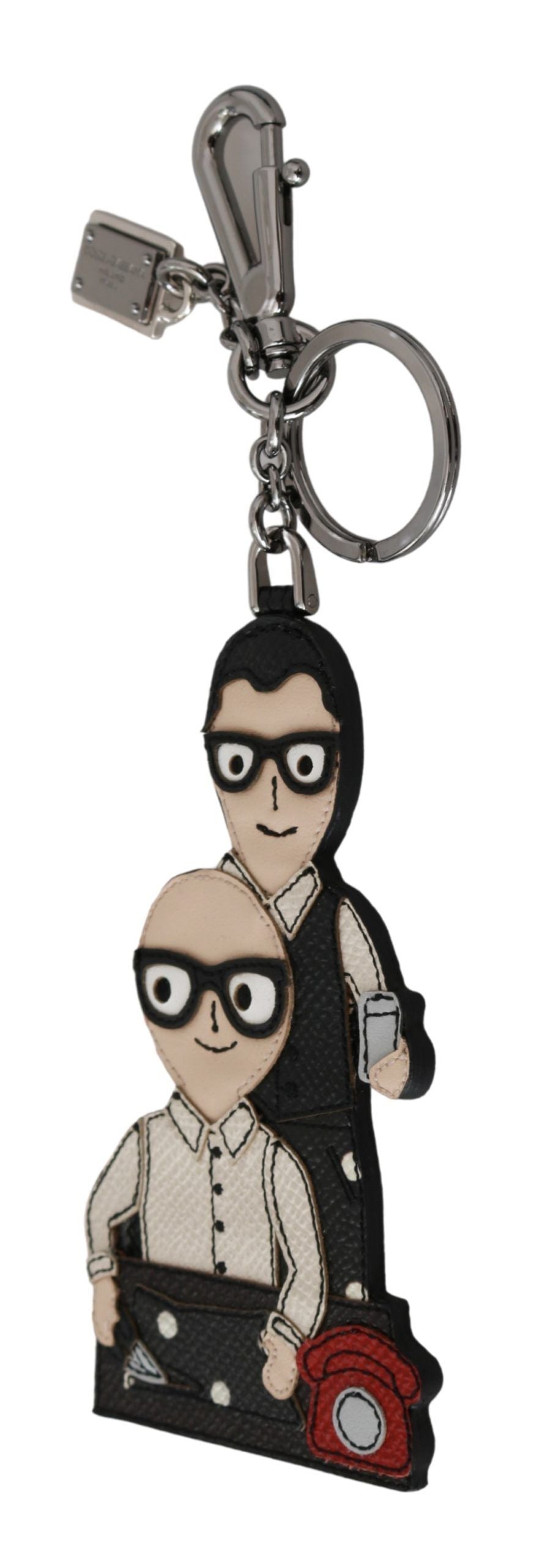 Dolce & Gabbana Leather Dominico Stefano #DGFAMILY Logo Badge Keychain Dolce & Gabbana