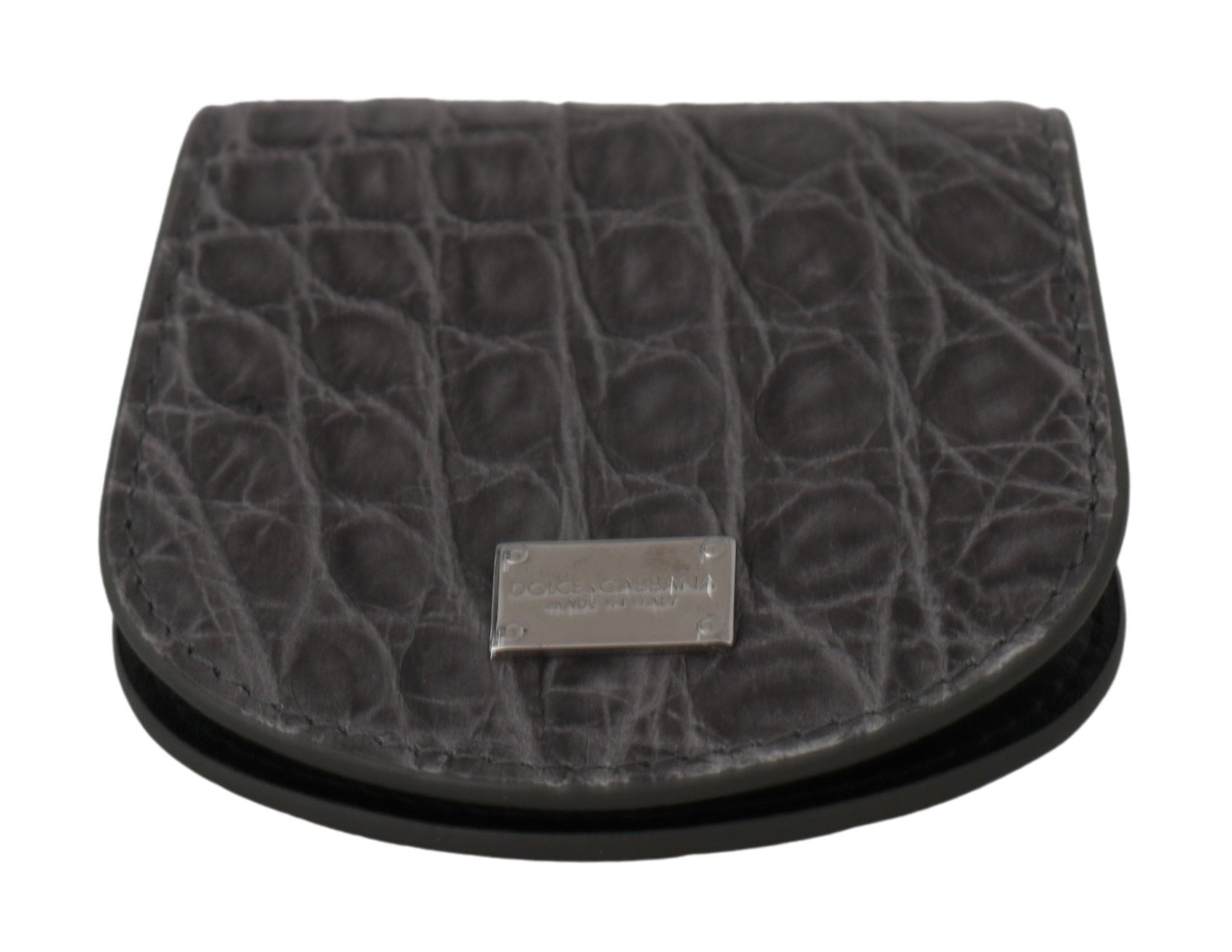 Dolce & Gabbana Gray Exotic Skin Condom Case Holder Pocket Wallet Dolce & Gabbana
