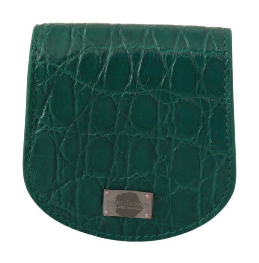 Dolce & Gabbana Green Exotic Skins Condom Case Holder Wallet Dolce & Gabbana
